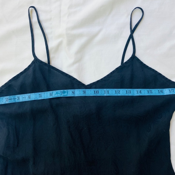 Vintage SILX Black Silk Slip / Chemise by August Silx / Size Small to Medium - Picture 7 of 8